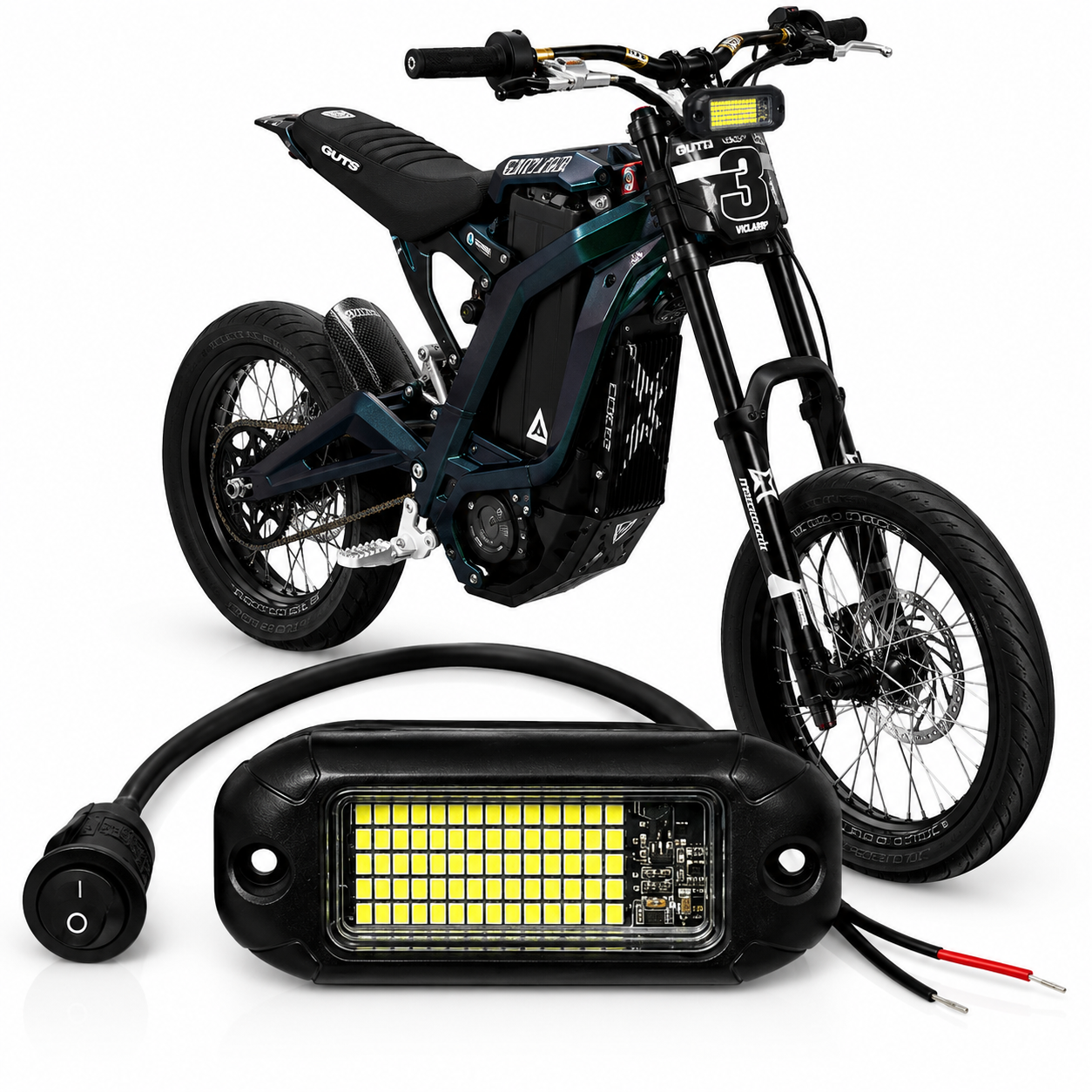 Surron Light Bee V3 Plug & Play Rock Light – Ghost Carbon